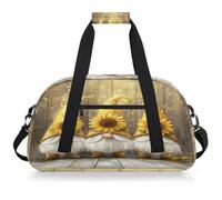 Mexpekil Borsa da palestra da viaggio con tre gnomi girasole per ragazze ragazzi borse da viaggio per il fine settimana borsa impermeabile per sport danza scuola pratica
