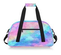 Mexpekil Borsa da palestra da viaggio in scala arcobaleno per ragazze ragazzi borse da viaggio per il fine settimana borsa impermeabile per sport danza scuola pratica