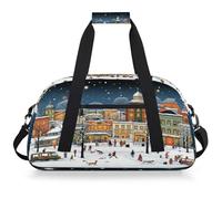 Mexpekil Borsa da palestra da viaggio per la vigilia di Natale, per ragazze e ragazzi, borsa da viaggio per il fine settimana, impermeabile, per sport, danza, scuola, pratica