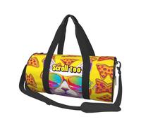 Mexpekil Borsa da palestra pieghevole Carry On Travel Duffle Bags Impermeabile Donna Uomo Bagaglio a Mano Borsa Grande Weekend Pernottamento Borse per Sport Danza, gatto, pizza, Taglia unica