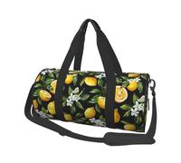 Mexpekil Borsa da palestra pieghevole Carry On Travel Duffle Bags Impermeabile Donna Uomo Bagaglio a Mano Borsa Grande Weekend Pernottamento Borse per Sport Danza, Pianta di limone nero, Taglia unica