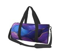 Mexpekil Borsa da palestra pieghevole Carry On Travel Duffle Bags Impermeabile Donna Uomo Bagaglio a Mano Borsa Grande Weekend Pernottamento Borse per Sport Danza, Puprle Ink Marble, Taglia unica