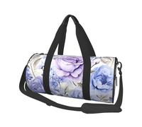 Mexpekil Borsa da palestra pieghevole Carry On Travel Duffle Bags Impermeabile Donna Uomo Bagaglio a Mano Borsa Grande Weekend Borse da notte, Foglia Fiori Viola, Taglia unica