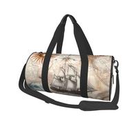 Mexpekil Borsa da palestra pieghevole Carry On Travel Duffle Bags Impermeabile Donna Uomo Bagaglio a Mano Borsa Grande Weekend Pernottamento Borse per Sport Danza, Bussole nautiche per navi, Taglia