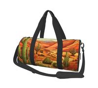 Mexpekil Borsa da palestra pieghevole Carry On Travel Duffle Bags Impermeabile Donna Uomo Bagaglio a Mano Borsa Grande Weekend Borse da notte, Natura del cactus del deserto, Taglia unica