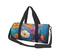 Mexpekil Borsa da palestra pieghevole Carry On Travel Duffle Bags Impermeabile Donna Uomo Bagaglio a Mano Borsa Grande Weekend Pernottamento Borse per Sport Danza, Dipingere fiori colorati, Taglia