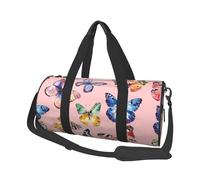Mexpekil Borsa da palestra pieghevole Carry On Travel Duffle Bags Impermeabile Donna Uomo Bagaglio a Mano Borsa Grande Weekend Pernottamento Borse per Sport Danza, Farfalla colorata ad acquerello,