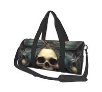 Mexpekil Borsa da palestra pieghevole Carry On Travel Duffle Bags Impermeabile Donna Uomo Bagaglio a Mano Borsa Grande Weekend Borse da notte, Teschio con ali di farfalla, Taglia unica
