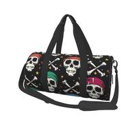 Mexpekil Borsa da palestra pieghevole Carry On Travel Duffle Bags Impermeabile Donna Uomo Bagaglio a Mano Borsa Grande Weekend Pernottamento Borse per Sport Danza, Teschio Ossa incrociate Stella,