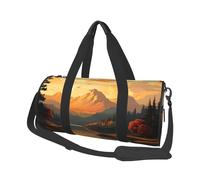 Mexpekil Borsa da palestra pieghevole Carry On Travel Duffle Bags Impermeabile Donna Uomo Bagaglio a Mano Borsa Grande Weekend Borse da notte, Tramonto Natura, Taglia unica