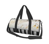 Mexpekil Borsa da palestra pieghevole Carry On Travel Duffle Bags Impermeabile Donna Uomo Bagaglio a Mano Borsa Grande Weekend Pernottamento Borse per Sport Danza, Pianoforte Golden Note musicali,