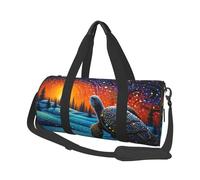 Mexpekil Borsa da palestra pieghevole Carry On Travel Duffle Bags Impermeabile Donna Uomo Bagaglio a Mano Borsa Grande Weekend Pernottamento Borse per Sport Danza, Magia delle tartarughe d'arte,