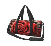 Mexpekil Borsa da palestra pieghevole da viaggio borsa da viaggio bagaglio a mano impermeabile borse da ballo sportive borse da fine settimana borsa da notte, Rosa Rossa Arte, Taglia unica