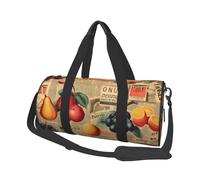 Mexpekil Borsa da palestra pieghevole da viaggio borsa da viaggio bagaglio a mano impermeabile borse da ballo sportive borse da fine settimana borsa da notte, Giornale Frutta, Taglia unica