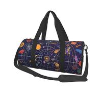 Mexpekil Borsa da palestra pieghevole da viaggio borsa da viaggio bagaglio a mano impermeabile borse da ballo sportive borse da fine settimana borsa da notte, Cartone animato Pianeta Universo Spazio,