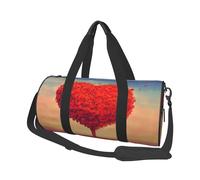 Mexpekil Borsa da palestra pieghevole da viaggio borsa da viaggio bagaglio a mano impermeabile borse da ballo sportive borse da fine settimana borsa da notte, Albero Cuore Rosso, Taglia unica