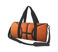 Mexpekil Borsa da palestra pieghevole da viaggio borsa da viaggio bagaglio a mano impermeabile borse da ballo sportive borse da fine settimana borsa da notte, Pelle Arancione Basket, Taglia unica