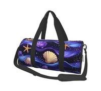 Mexpekil Borsa da palestra pieghevole da viaggio borsa da viaggio bagaglio a mano impermeabile borse da ballo sportive borse da fine settimana borsa da notte, Stella marina conchiglia viola, Taglia