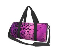 Mexpekil Borsa da palestra pieghevole da viaggio borsa da viaggio bagaglio a mano impermeabile borse da ballo sportive borse da fine settimana borsa da notte, Pelle di leopardo viola, Taglia unica