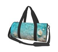 Mexpekil Borsa da palestra pieghevole da viaggio borsa da viaggio bagaglio a mano impermeabile borse da ballo sportive borse da fine settimana borsa da notte, Stelle marine conchiglie Mare, Taglia