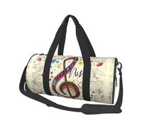 Mexpekil Borsa da palestra pieghevole da viaggio borsa da viaggio bagaglio a mano impermeabile borse da ballo sportive borse da fine settimana borsa da notte, Parola nota musicale, Taglia unica