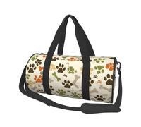 Mexpekil Borsa da palestra pieghevole da viaggio borsa da viaggio bagaglio a mano impermeabile borse da ballo sportive borse da fine settimana borsa da notte, Zampa di cane stampa ossa, Taglia unica