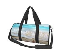 Mexpekil Borsa da palestra pieghevole da viaggio borsa da viaggio bagaglio a mano impermeabile borse da ballo sportive borse da fine settimana borsa da notte, Spiaggia Stella Marina Conchiglie, Taglia