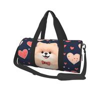 Mexpekil Borsa da palestra pieghevole da viaggio borsa da viaggio bagaglio a mano impermeabile borse da ballo sportive borse da fine settimana borsa da notte, Cuori di cane carino, Taglia unica