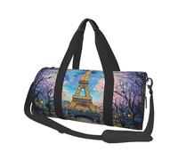 Mexpekil Borsa da palestra pieghevole da viaggio borsa da viaggio bagaglio a mano impermeabile borse da ballo sportive borse da fine settimana borsa da notte, Parigi Tower Tree River, Taglia unica