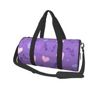 Mexpekil Borsa da palestra pieghevole da viaggio borsa da viaggio bagaglio a mano impermeabile borse da ballo sportive borse da fine settimana borsa da notte, Ramo Cuori Viola, Taglia unica