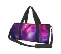 Mexpekil Borsa da palestra pieghevole da viaggio borsa da viaggio bagaglio a mano impermeabile borse da ballo sportive borse da fine settimana borsa da notte, Galassia Rosa Viola, Taglia unica