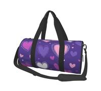 Mexpekil Borsa da palestra pieghevole da viaggio borsa da viaggio bagaglio a mano impermeabile borse da ballo sportive borse da fine settimana borsa da notte, Carino Cuori Viola Amore, Taglia unica