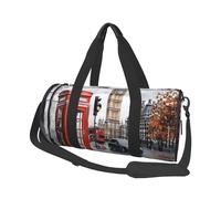 Mexpekil Borsa da palestra pieghevole da viaggio borsa da viaggio bagaglio a mano impermeabile borse da ballo sportive borse da fine settimana borsa da notte, British Street Scenery, Taglia unica
