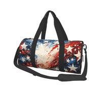 Mexpekil Borsa da palestra pieghevole da viaggio borsa da viaggio bagaglio a mano impermeabile borse da ballo sportive borse da fine settimana borsa da notte, Bandiera astratta della stella, Taglia