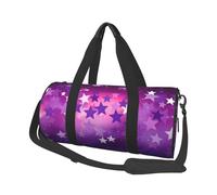 Mexpekil Borsa da palestra pieghevole da viaggio borsa da viaggio bagaglio a mano impermeabile borse da ballo sportive borse da fine settimana borsa da notte, Galaxy Stars Viola, Taglia unica