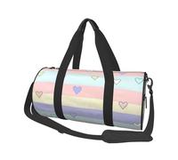Mexpekil Borsa da palestra pieghevole da viaggio borsa da viaggio bagaglio a mano impermeabile borse da ballo sportive borse da fine settimana borsa da notte, Cuori arcobaleno., Taglia unica