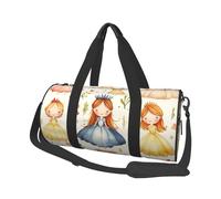 Mexpekil Borsa da palestra pieghevole da viaggio borsa da viaggio bagaglio a mano impermeabile borse da ballo sportive borse da fine settimana borsa da notte, Acquerello Principesse Foglia, Taglia