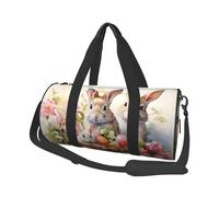 Mexpekil Borsa da palestra pieghevole da viaggio borsa da viaggio bagaglio a mano impermeabile borse da ballo sportive borse da fine settimana borsa da notte, Cestino di fiori pasquale coniglietto,