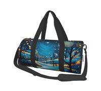 Mexpekil Borsa da palestra pieghevole da viaggio borsa da viaggio bagaglio a mano impermeabile borse da ballo sportive borse da fine settimana borsa da notte, Strada Arte Blu, Taglia unica