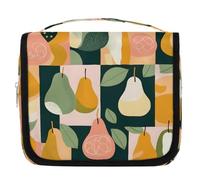 Mexpekil Borsa da toilette astratta a forma di pera, per donne, uomini e donne, impermeabile, da appendere, da viaggio, con gancio, organizer per cosmetici