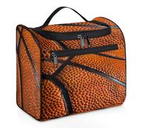 Mexpekil Borsa da toilette da appendere con texture retrò da basket, per donne e uomini, grande, impermeabile, per trucchi e cosmetici da viaggio, Multicolore, 10.2 x 6.5 x 9.2 inches, Beauty case