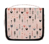 Mexpekil Borsa da toilette da viaggio da appendere per donne con freccia africana grande borsa per il trucco portatile organizer per cosmetici per ragazze e ragazzi