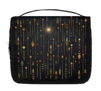Mexpekil Borsa da toilette da viaggio da appendere per donne, con freccia tribale, grande, portatile, per trucchi e cosmetici, per ragazze e ragazzi