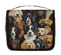 Mexpekil Borsa da toilette da viaggio da appendere per donne e cani di razza grande borsa da bagno portatile per trucchi e cosmetici borse per ragazze ragazzi