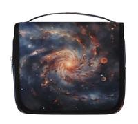 Mexpekil Borsa da toilette da viaggio da appendere per donne, Galaxy Space, grande, portatile, per trucchi e cosmetici, per ragazze e ragazzi