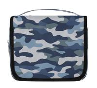 Mexpekil Borsa da toilette da viaggio da appendere per donne, motivo mimetico, grande, portatile, per trucchi e cosmetici, per ragazze e ragazzi