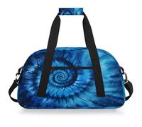 Mexpekil Borsa da viaggio blu Tie Dye per ragazze ragazzi Carry On Pernottamento Weekend Borse Impermeabile Bagaglio a Mano Borsa per Sport Danza Scuola Pratica