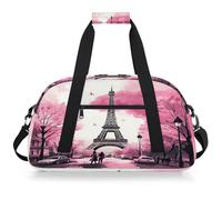 Mexpekil Borsa da viaggio con Torre Eiffel a Parigi per ragazze e ragazzi, borsa da viaggio per il fine settimana, impermeabile, per sport, danza, scuola, pratica