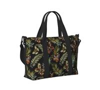 Mexpekil Borsa da viaggio, impermeabile, borsa sportiva, grande, fine settimana, notte, bagaglio a mano, borsa per il trasporto di volo, Farfalle tropicali, taglia unica