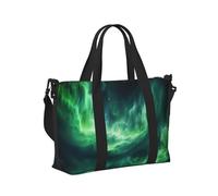 Mexpekil Borsa da viaggio impermeabile per sport palestra grande weekend borsa borsa da trasporto bagaglio a mano per il volo cielo verde astratto taglia unica, Cielo Verde Astratto, Taglia unica